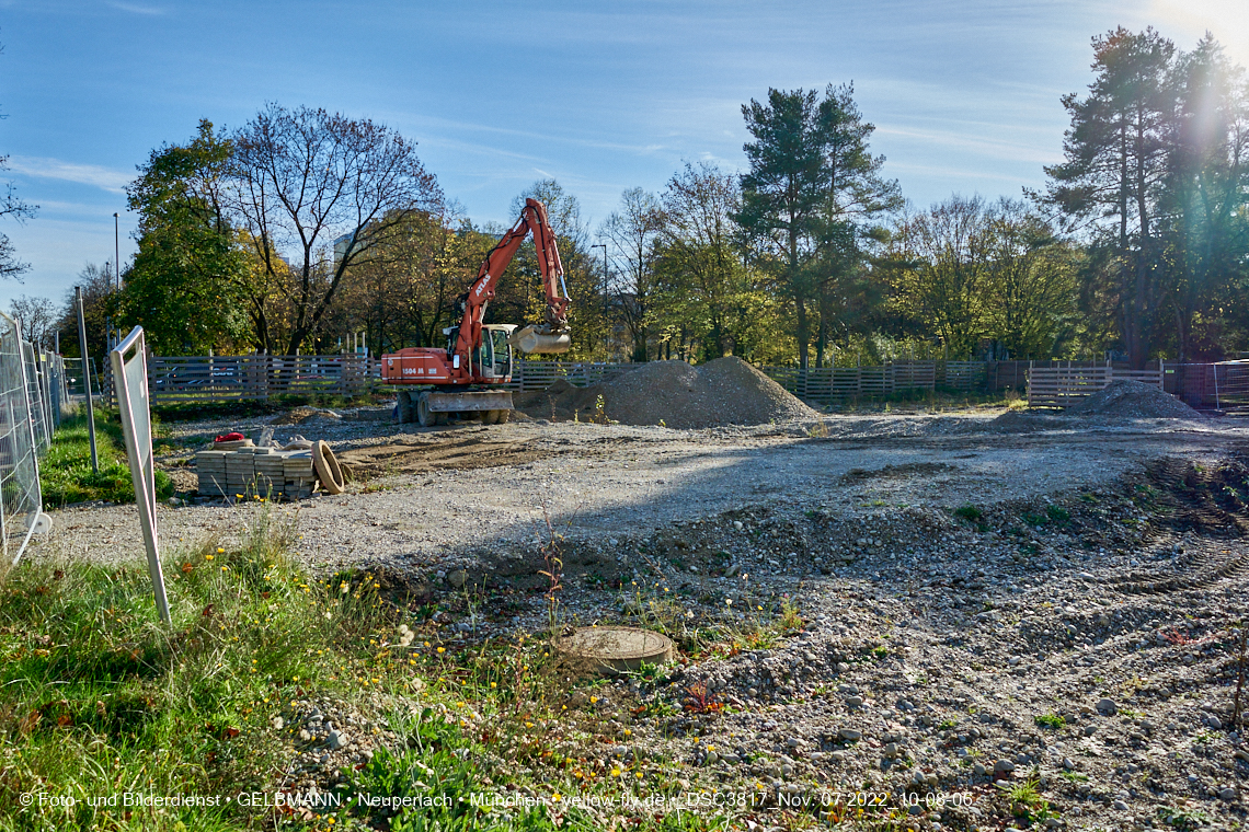 07.11.2022 - Baustelle an der Quiddestraße Haus für Kinder in Neuperlach